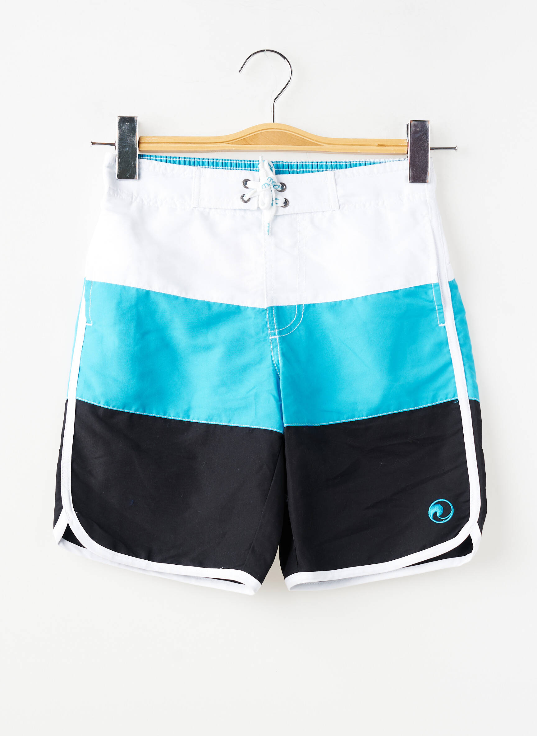 Short de bain fermeture liens à nouer bleu MONDACA garçon