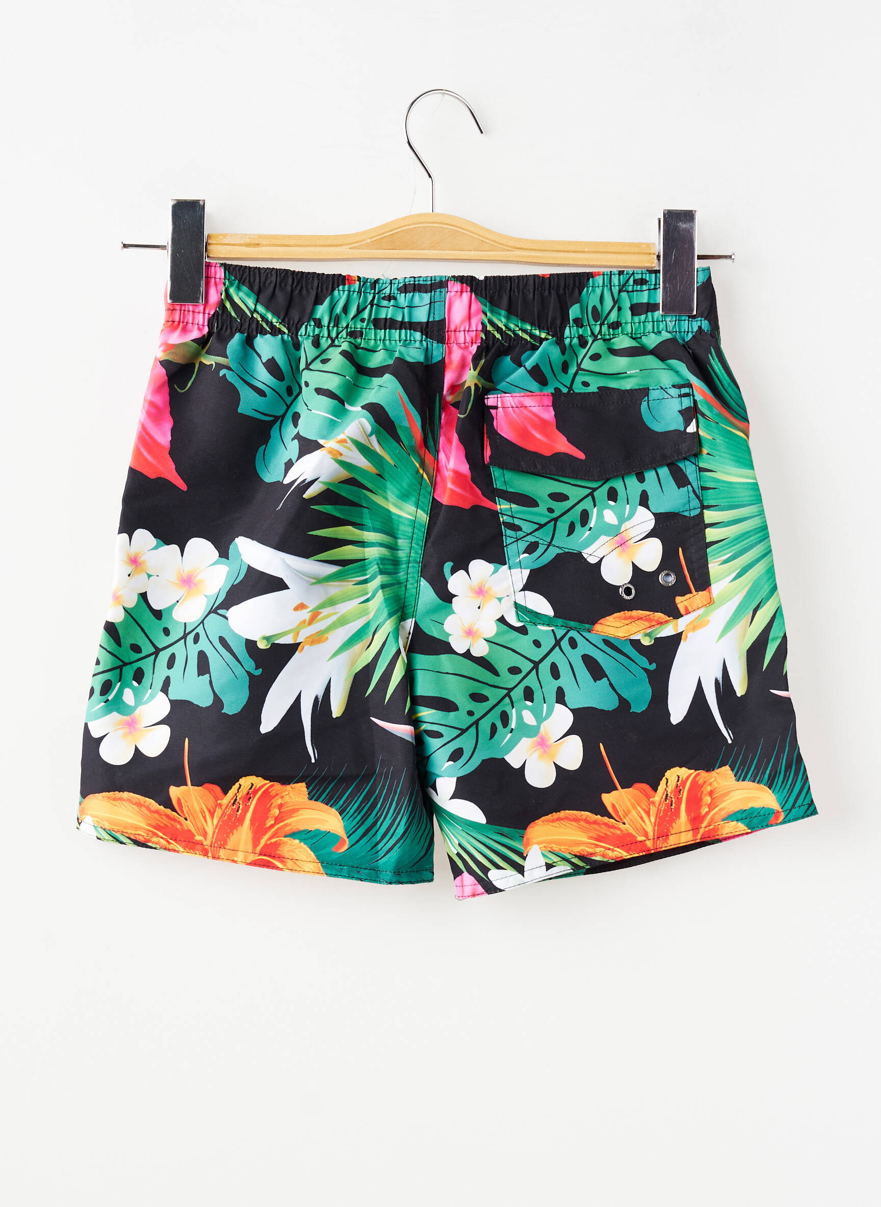 Short de bain fermeture liens à nouer noir MONDACA garçon