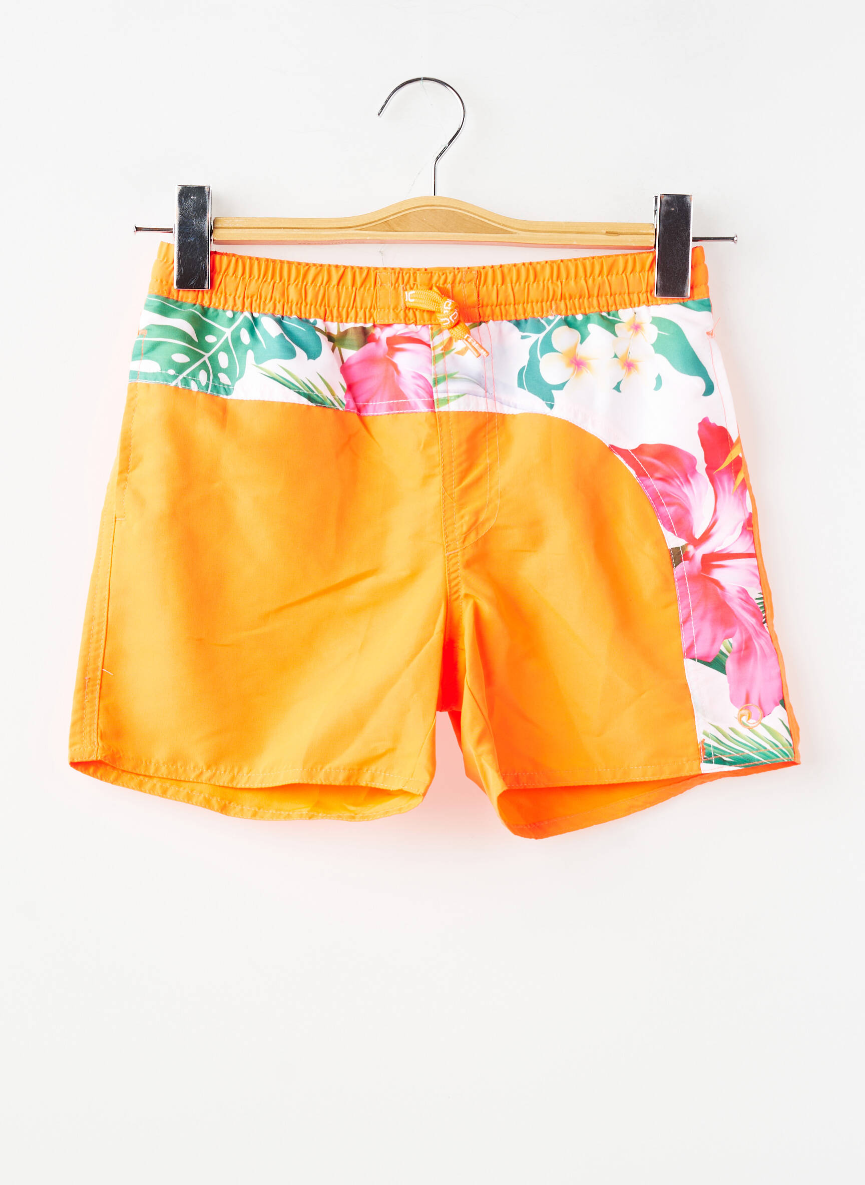 Short de bain fermeture liens à nouer orange MONDACA garçon