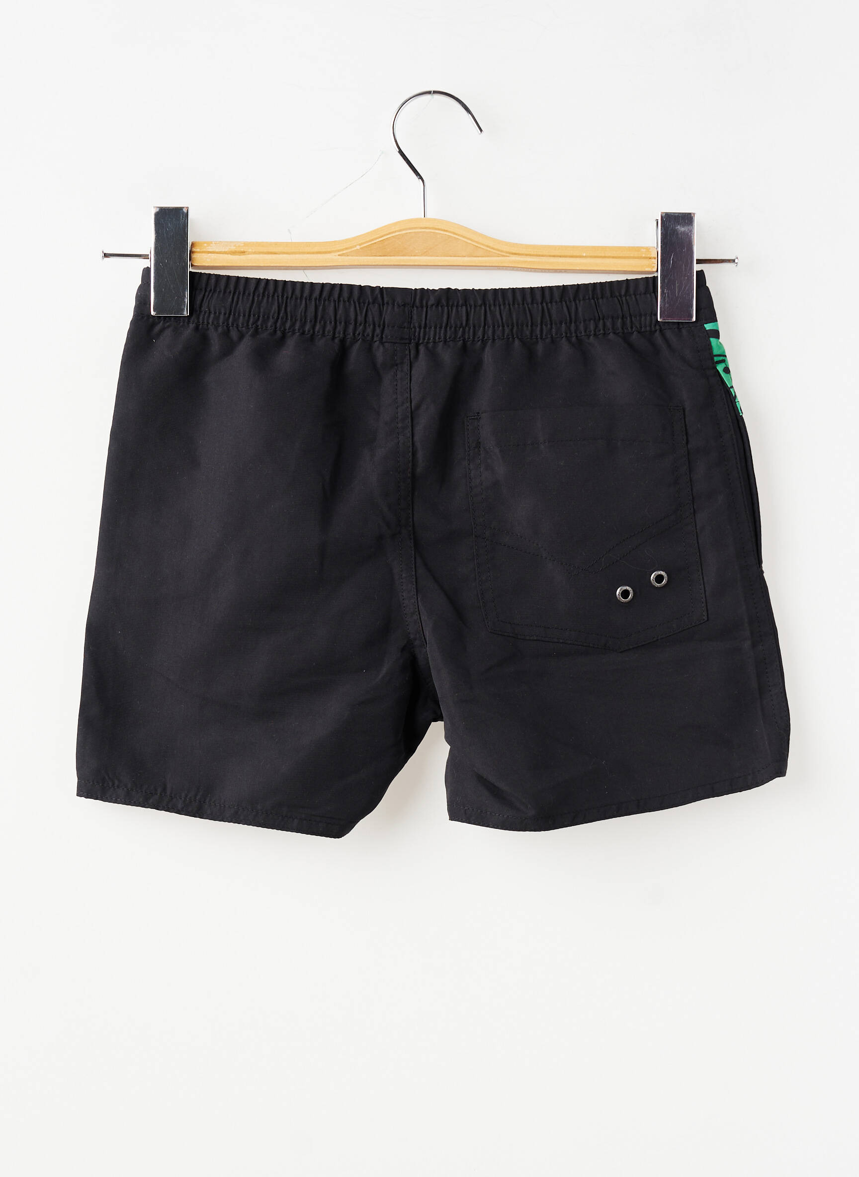 Short de bain fermeture liens à nouer noir MONDACA garçon
