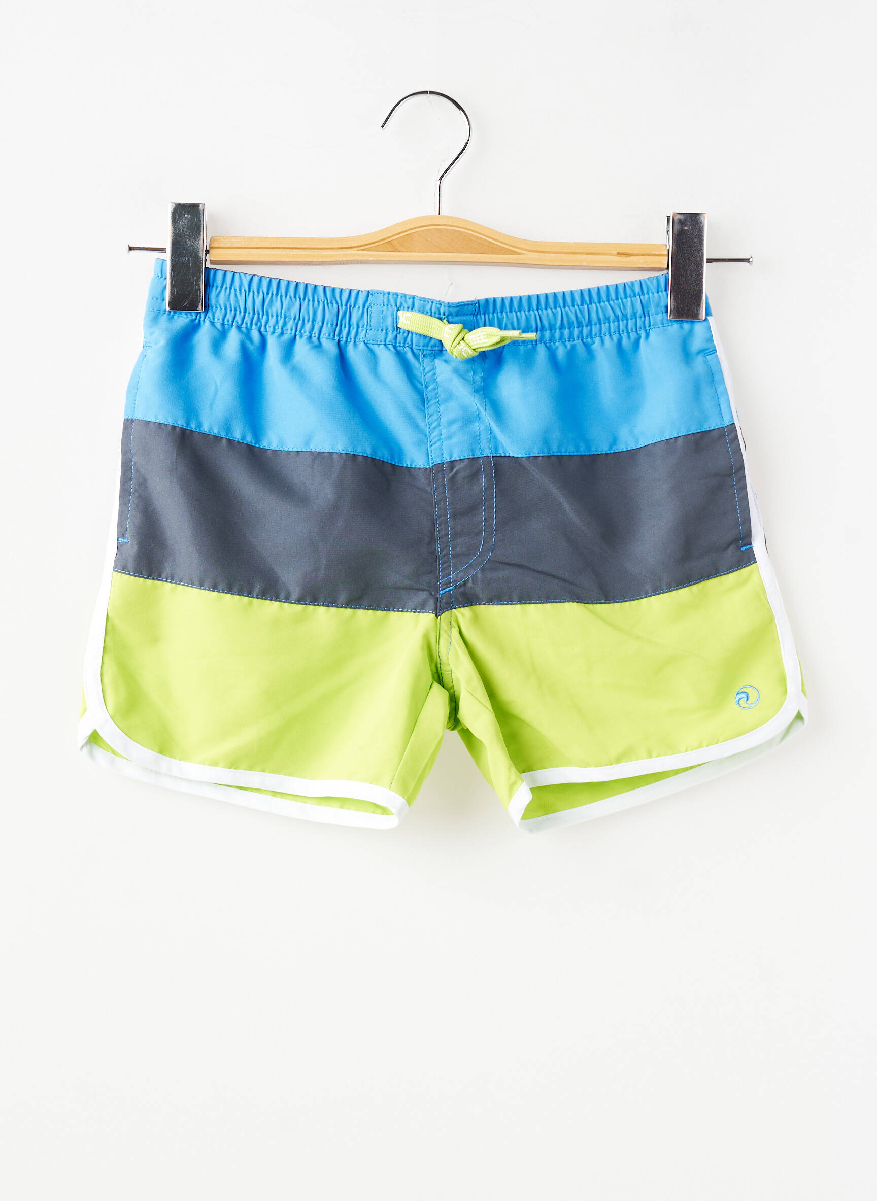 Short de bain fermeture liens à nouer vert MONDACA garçon