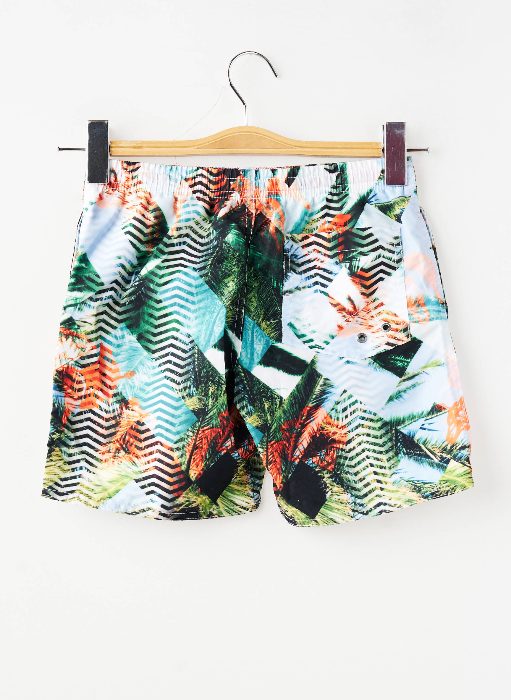 Short de bain tissage popeline bleu MONDACA garçon