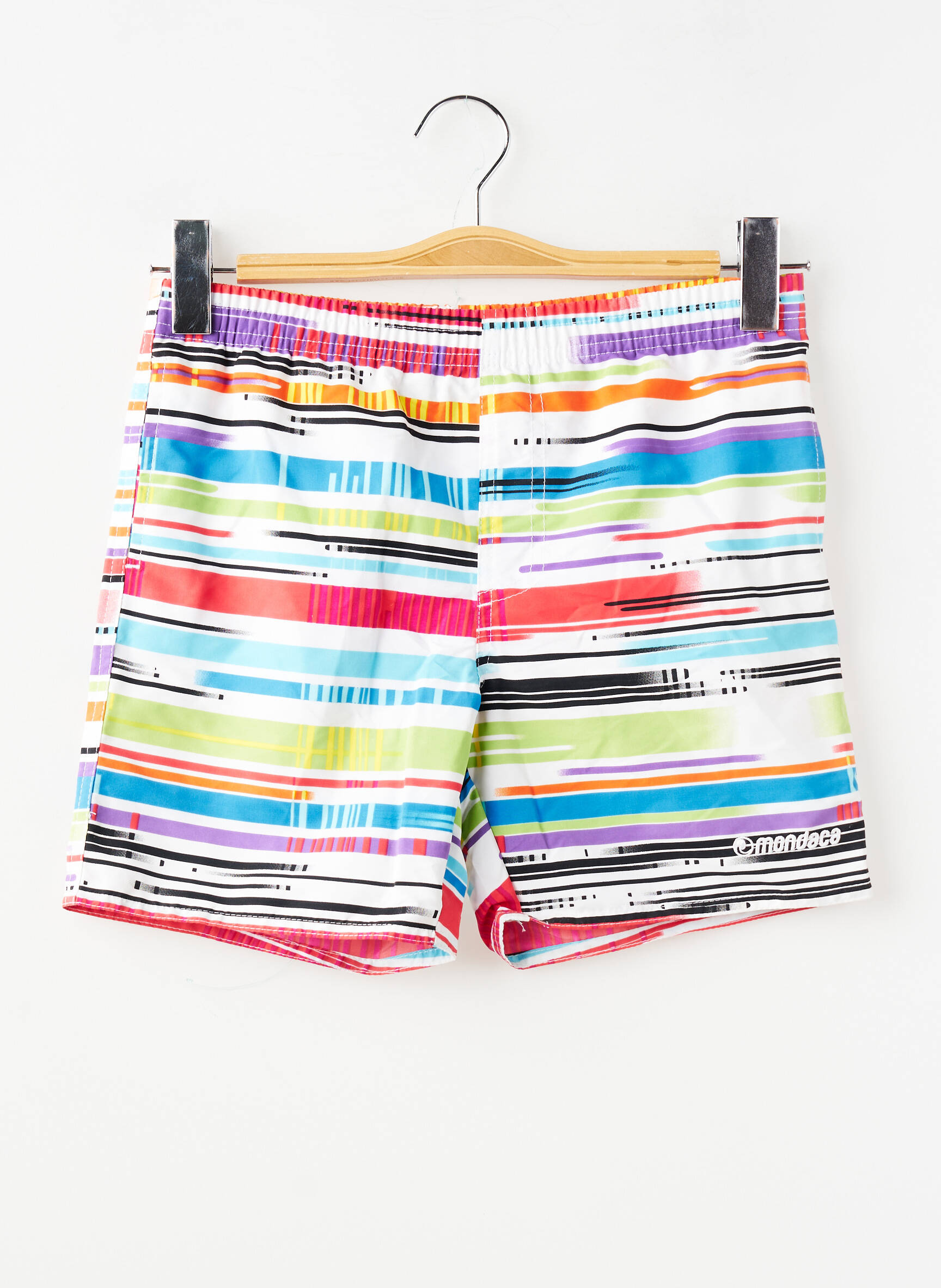 Short de bain imprimé rayures rouge MONDACA garçon