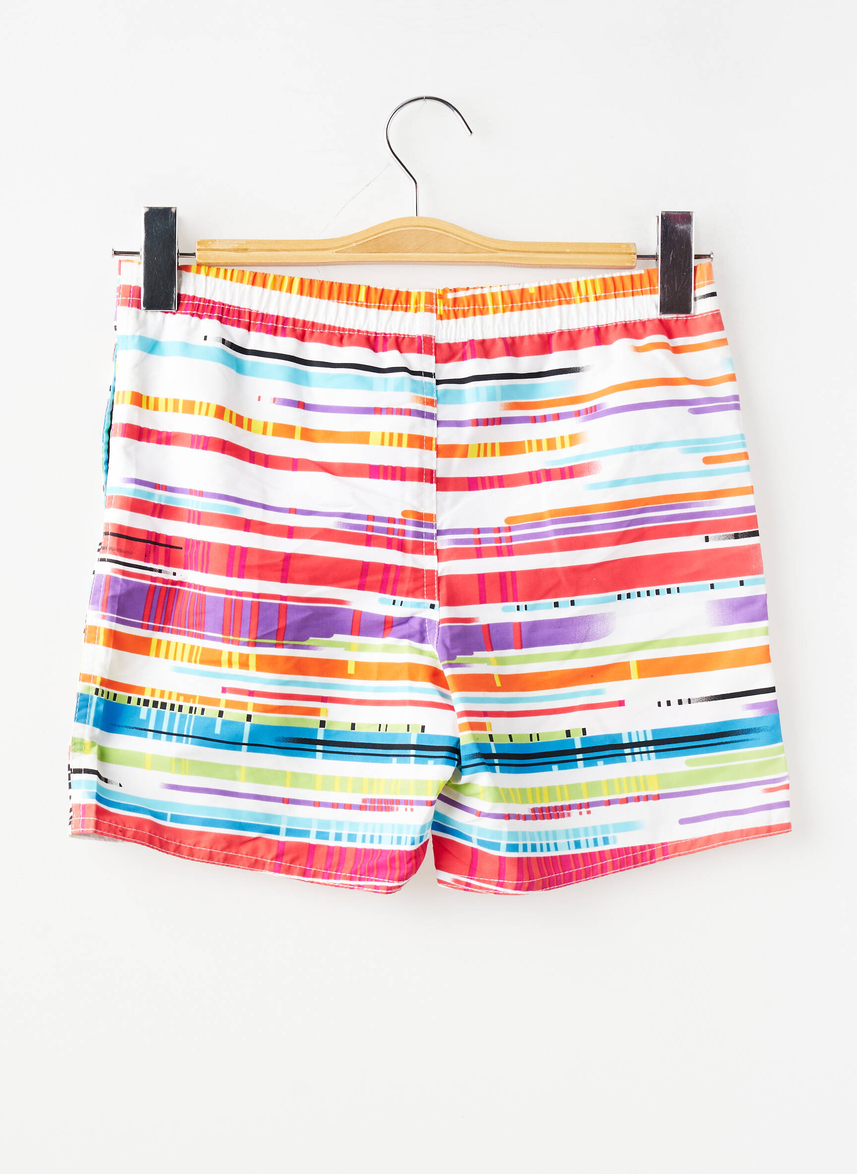 Short de bain imprimé rayures rouge MONDACA garçon