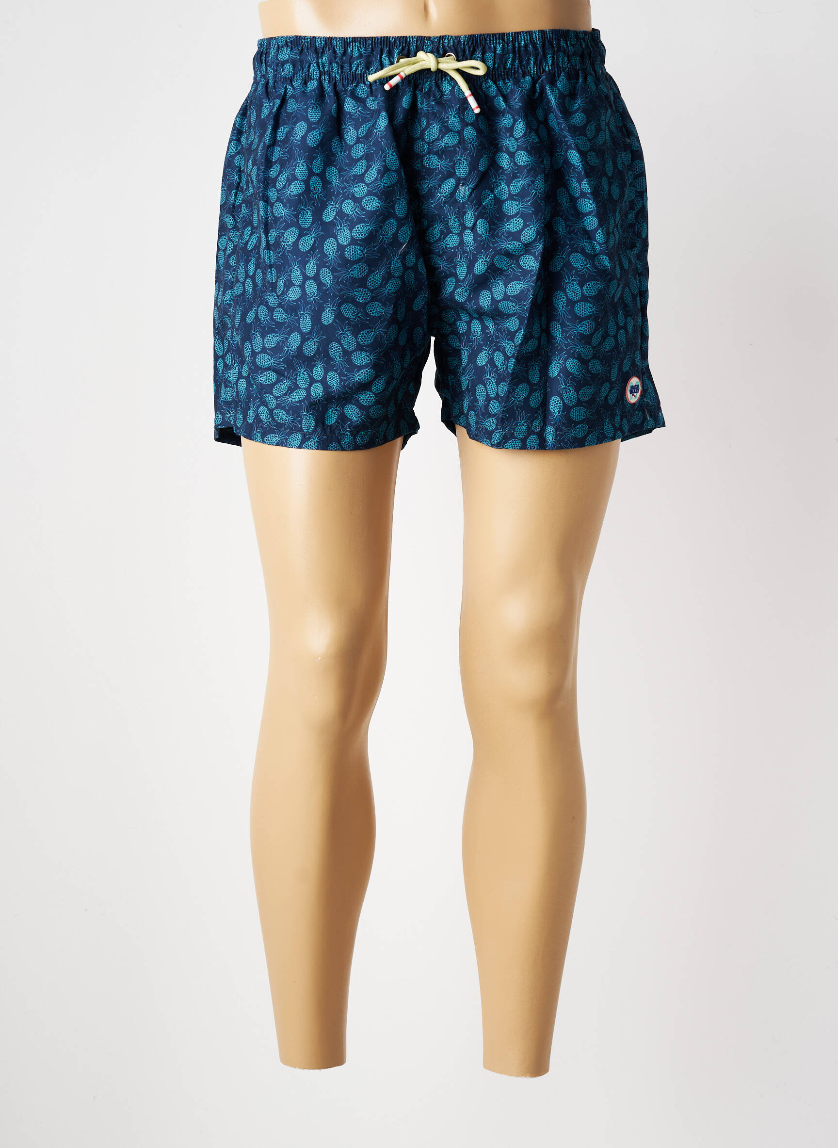 Short de bain imprimé fantaisie bleu BEACH VALLEY homme