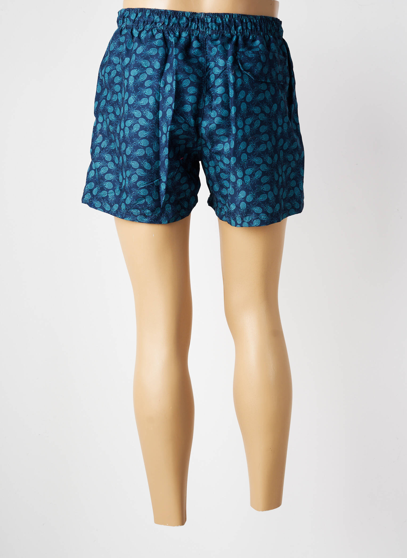 Short de bain imprimé fantaisie bleu BEACH VALLEY homme