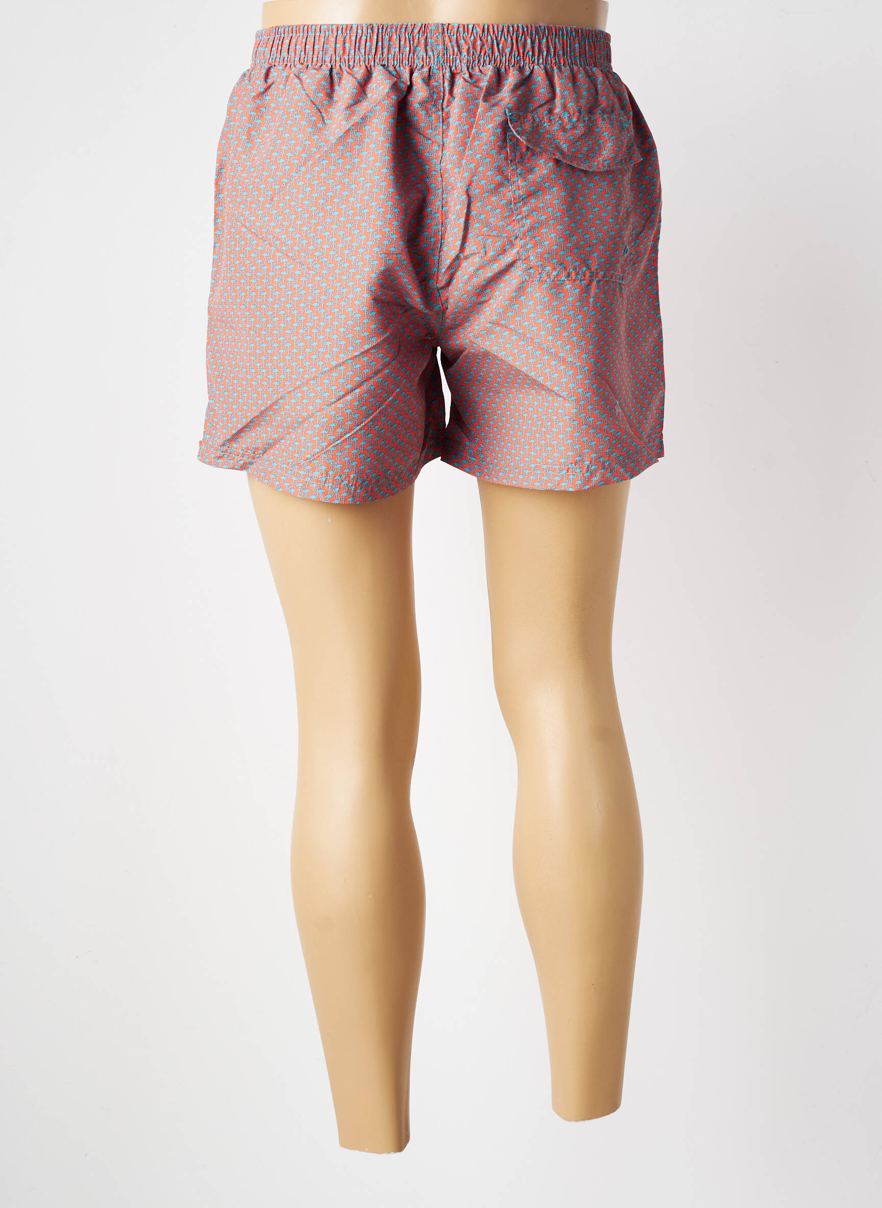 Short de bain fermeture liens à nouer orange LAGON BLEU homme