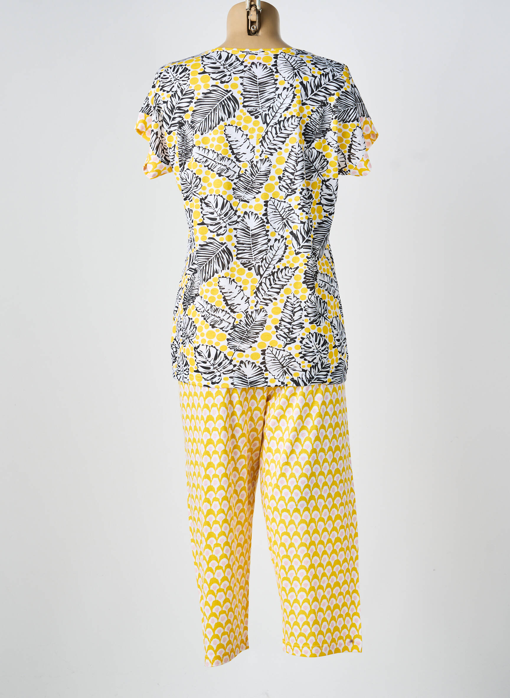 Pyjama manches courtes jaune ROSE POMME femme