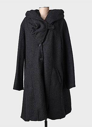 Manteau long fermeture boutonnée sur le devant sans capuche noir OLIVER JUNG femme