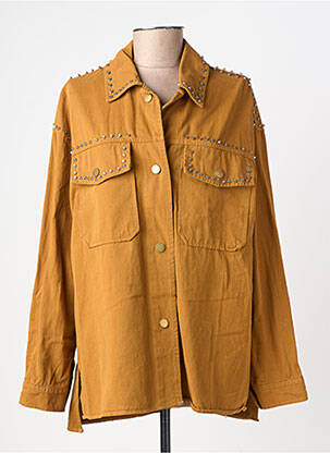 Veste casual coupe droite jaune CIMINY femme