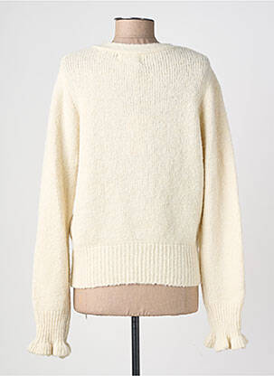 Gilet manches longues resserrée sur le bas beige INDIE+MOI femme