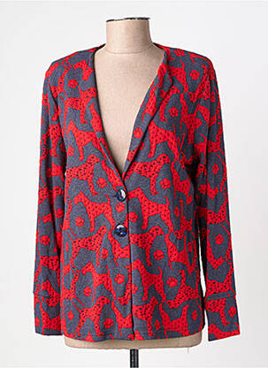 Gilet manches longues stretch rouge OLIVER JUNG femme