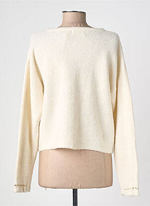 Gilet manches longues resserrée sur le bas beige CHERRY PARIS femme