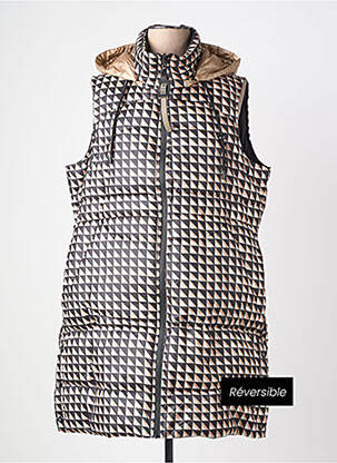 Doudoune poches a capuche noir ZIA BRAND femme
