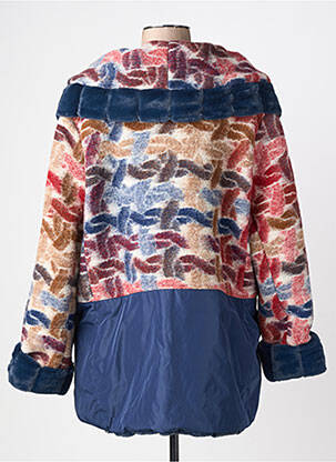 Manteau court capuche a capuche bleu TINTA STYLE femme