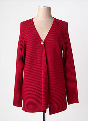 Gilet manches longues stretch rouge FRED SABATIER femme
