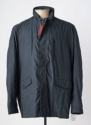 Parka poignets bords-côtes sans capuche bleu PETER COFOX homme