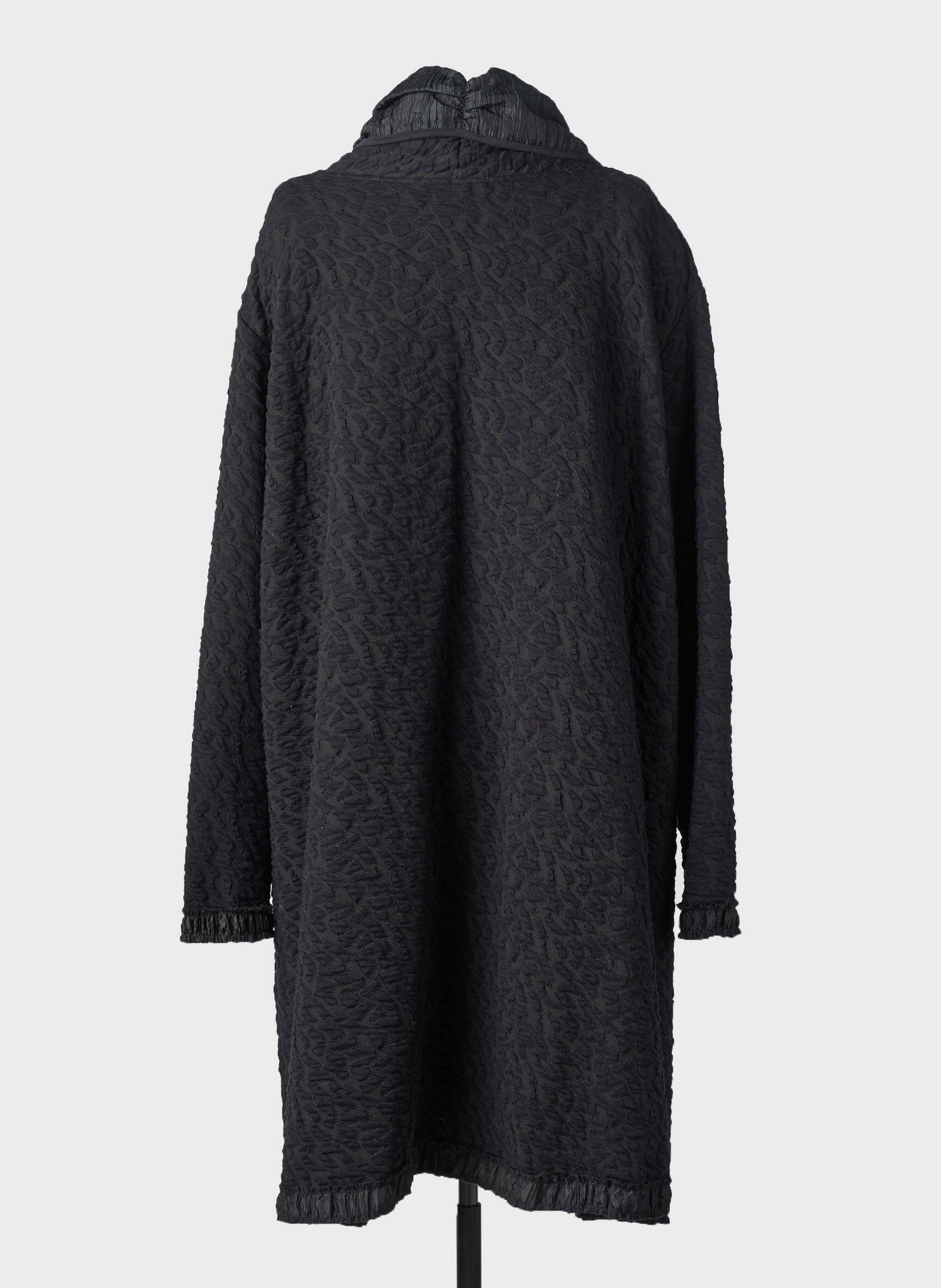 Manteau long coupe droite sans capuche noir OLIVER JUNG femme