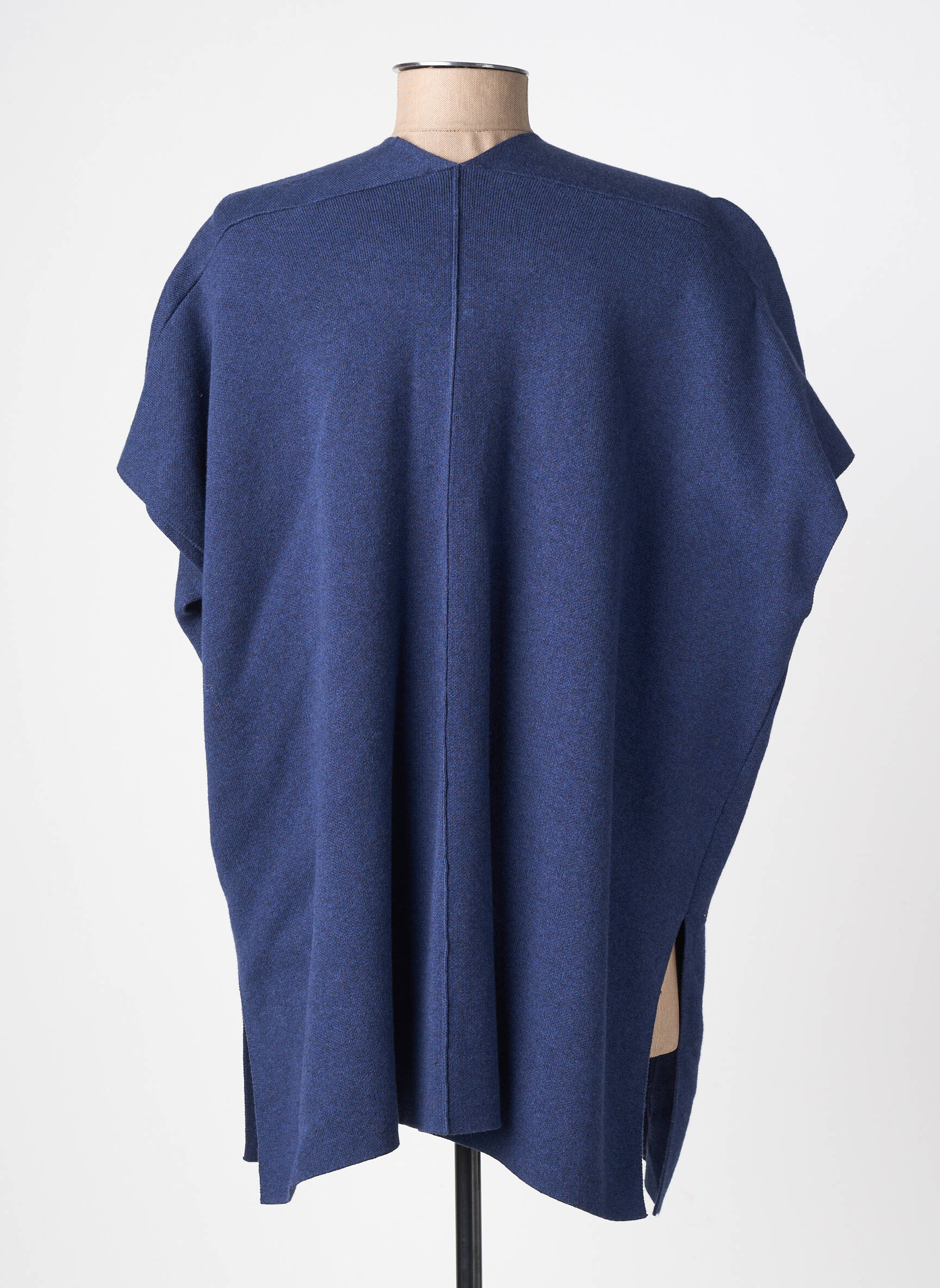 Gilet manches courtes coupe droite bleu MARBLE femme