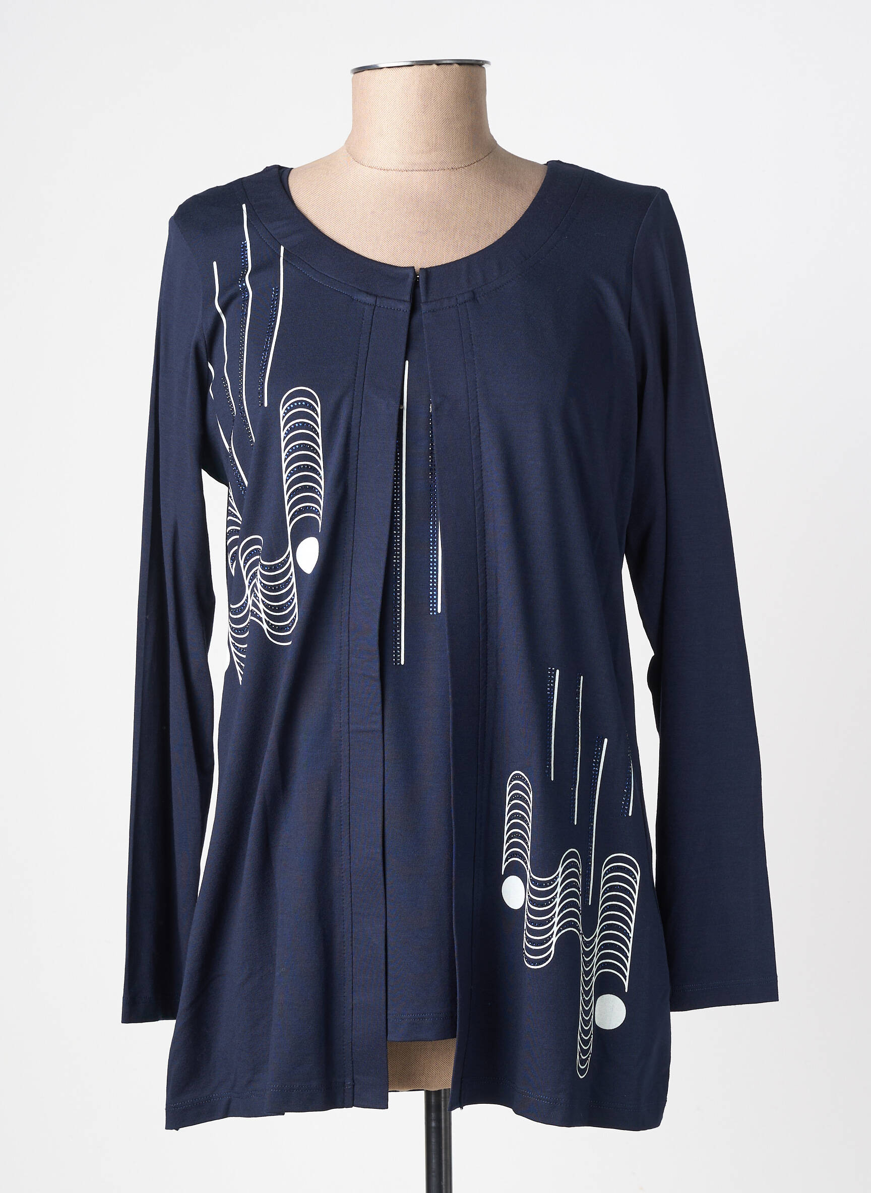 Twin-set coupe cintrée bleu GREGORY PAT femme