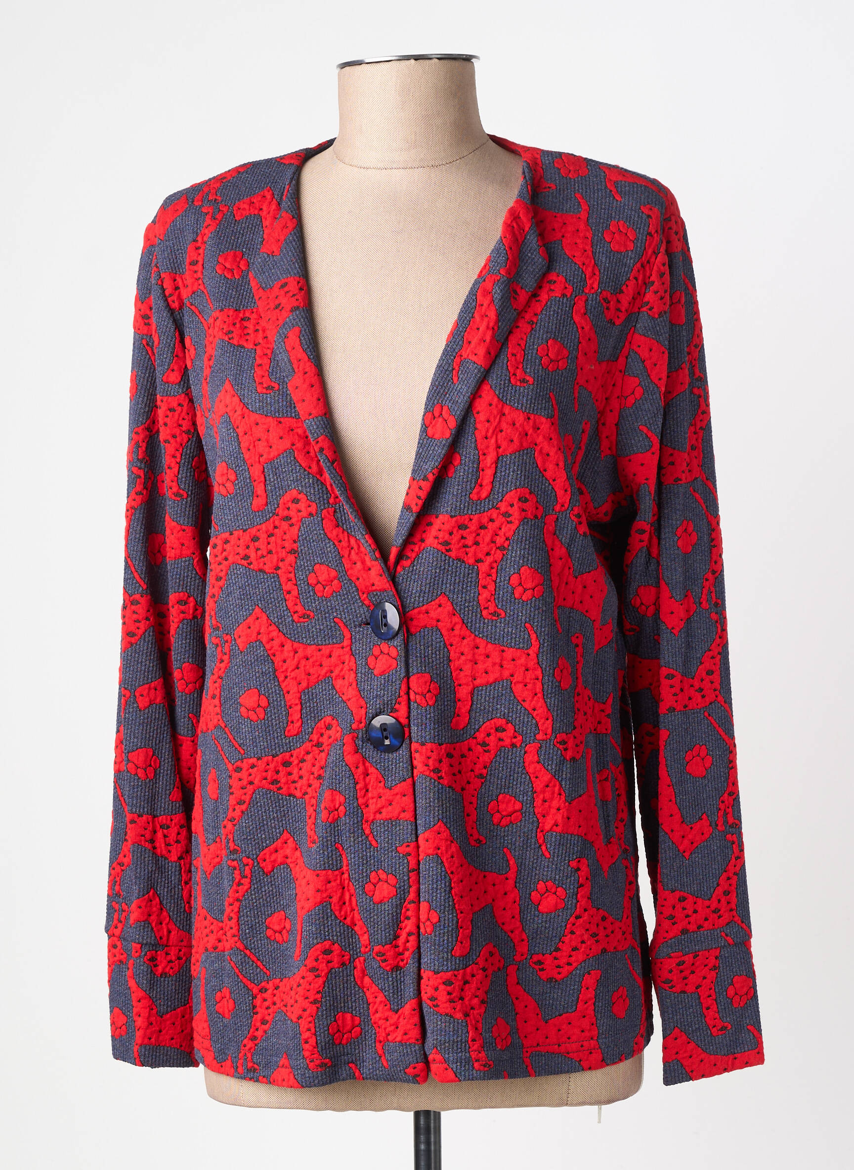 Gilet manches longues stretch rouge OLIVER JUNG femme