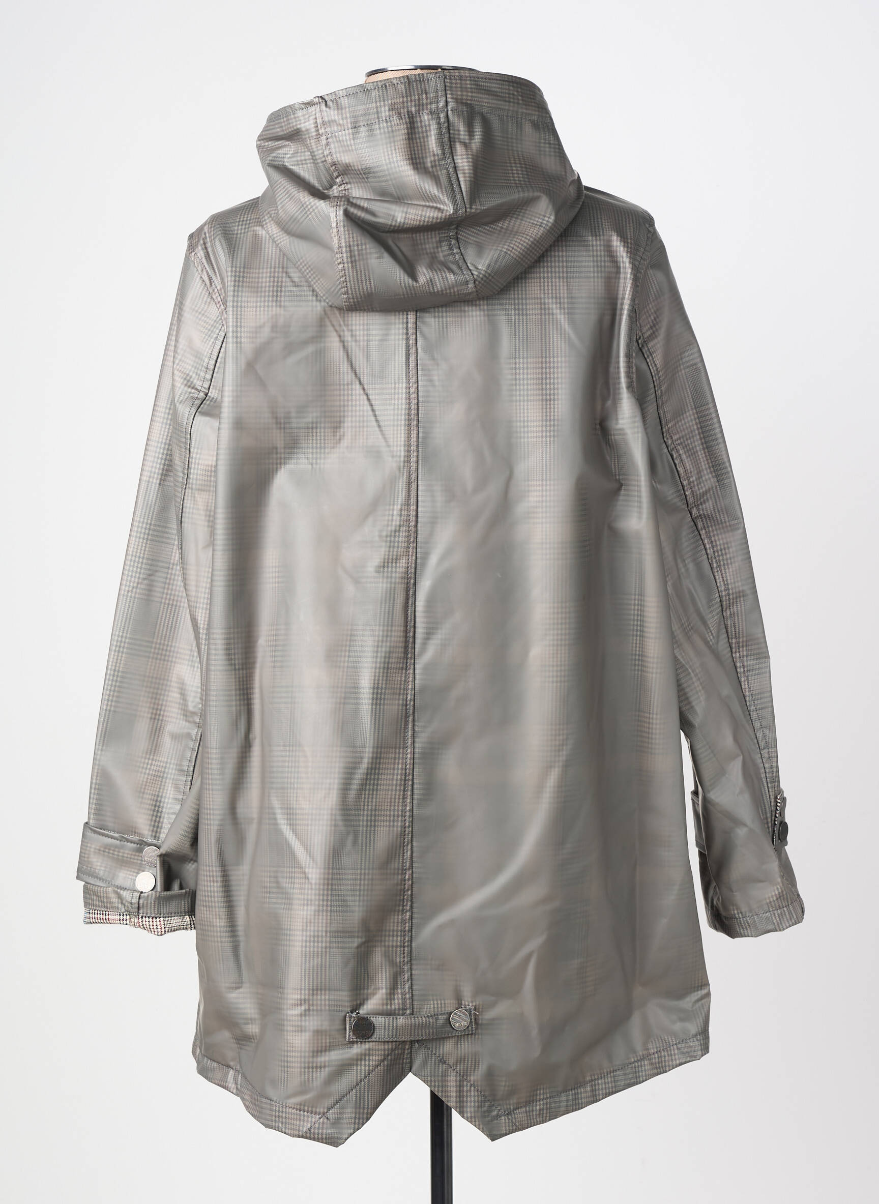 Imperméable manches longues a capuche gris REVER MILE femme