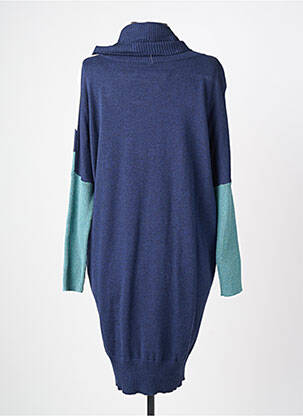Robe pull resserrée sur le bas manches longues bleu MARBLE femme