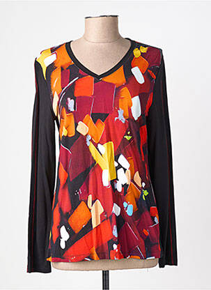 T-shirt manches longues manches longues orange DOLCEZZA femme