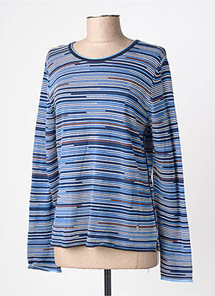 Pull coupe cintrée manches longues bleu RABE femme