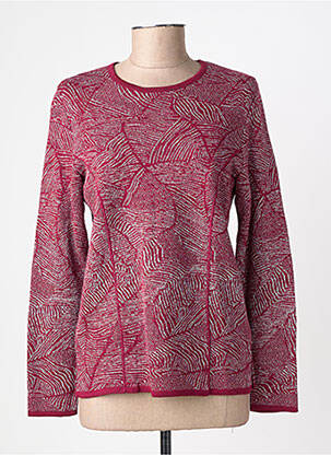 Pull coupe cintrée manches longues rouge GUY DUBOUIS femme