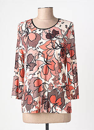T-shirt manches 3/4 manches 3/4 orange BARBARA LEBEK femme