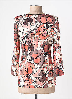 T-shirt manches 3/4 manches 3/4 orange BARBARA LEBEK femme