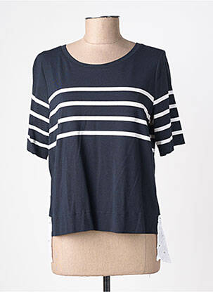 T-shirt stretch manches courtes bleu TUZZI femme