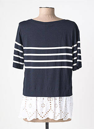 T-shirt stretch manches courtes bleu TUZZI femme