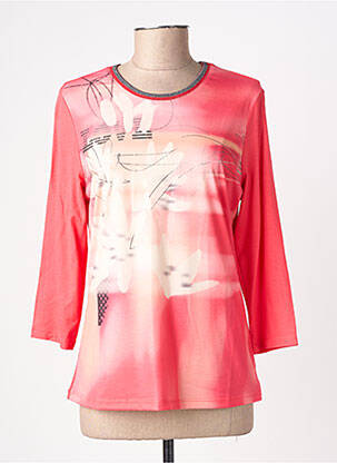 T-shirt manches 3/4 manches 3/4 rose BARBARA LEBEK femme