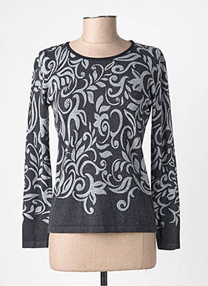 Pull stretch manches longues gris TRIPODE femme