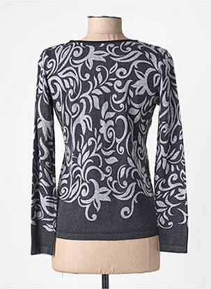 Pull stretch manches longues gris TRIPODE femme