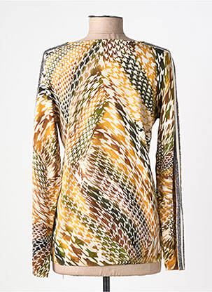 Pull stretch manches longues jaune BARBARA LEBEK femme