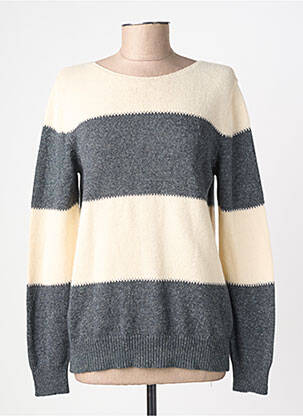 Pull tissage chiné manches longues gris BARBARA LEBEK femme