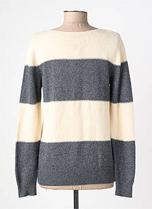 Pull tissage chiné manches longues gris BARBARA LEBEK femme