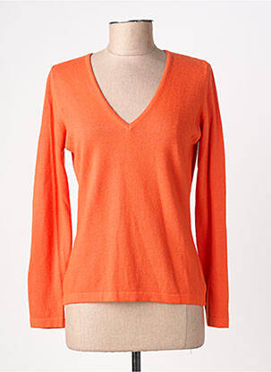 Pull coupe cintrée manches longues orange L'ATELIER D'ANNA femme