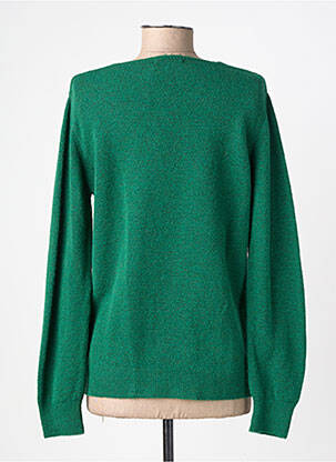 Pull tissage chiné manches longues vert MISS & MISS femme