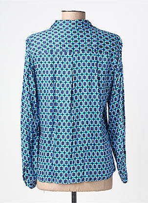 Chemisier coupe cintrée manches longues bleu TINTA STYLE femme