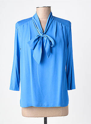 Blouse manches 3/4 manches 3/4 bleu FRANK WALDER femme