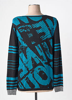 Pull coupe cintrée manches longues bleu CAPUCCINO femme