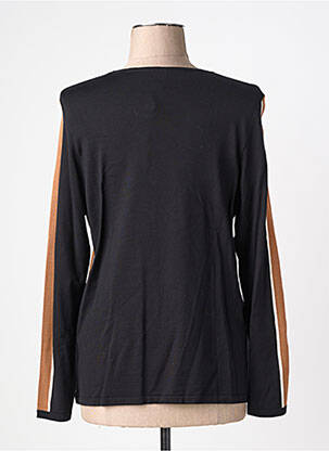 Pull coupe cintrée manches longues noir GUY DUBOUIS femme