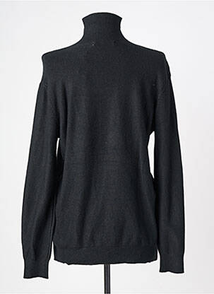 Pull col roulé maille torsadée manches longues noir KALISSON femme
