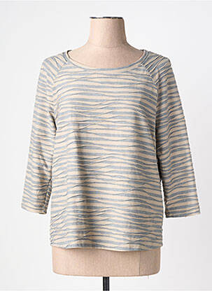 T-shirt manches 3/4 manches 3/4 beige FRANK WALDER femme