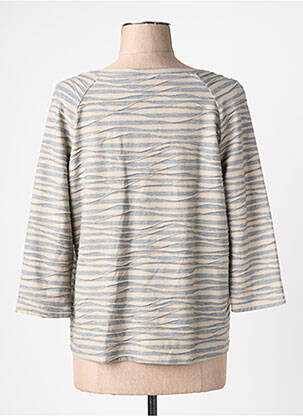 T-shirt manches 3/4 manches 3/4 beige FRANK WALDER femme