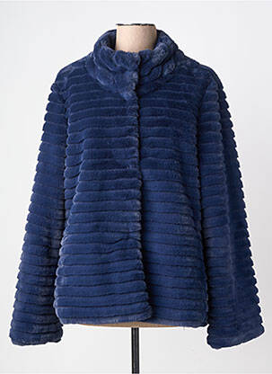 Manteau court coupe droite sans capuche bleu BARILOCHE femme